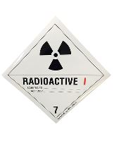 12-PACK PLACARDS 7.1 RADIOACTIVE CAT.I