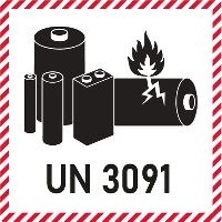 CAUTION LITHIUM BATTERY UN3091