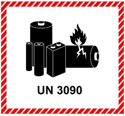 CAUTION LITHIUM BATTERY UN3090 