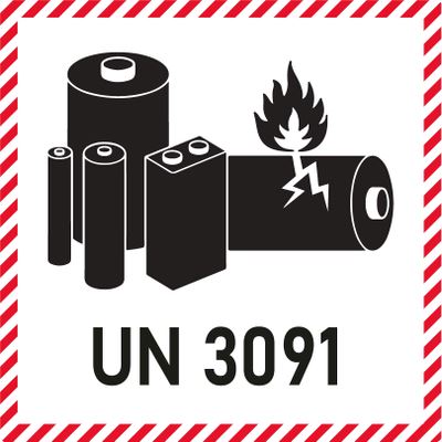 CAUTION LITHIUM BATTERY UN3091